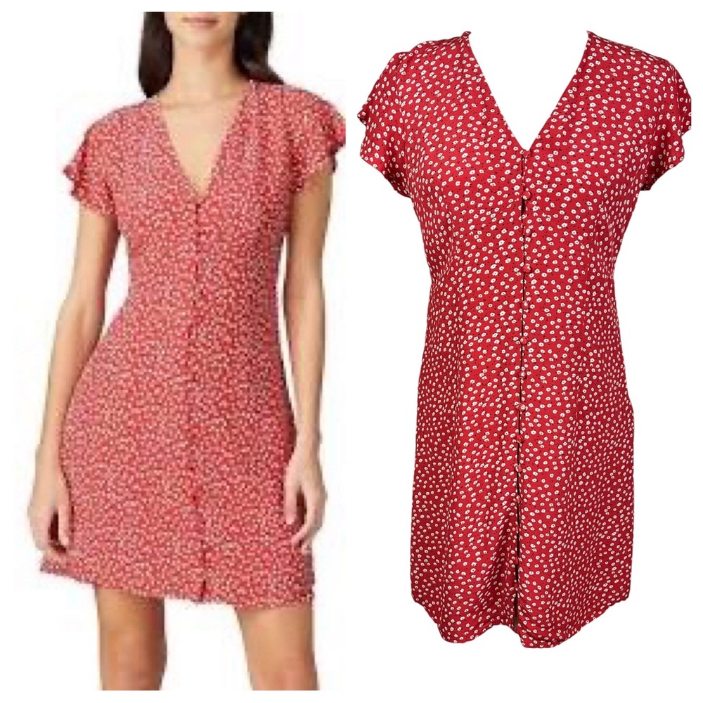 Rails Helena Red Floral Print Dress